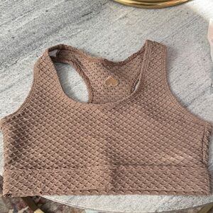 Booty By Brabants Mocha Croco Skin Sports Bra, Women’s, One Size
